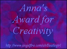 Anna's Creativity award
