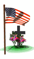 Flag on Memorial Gravesite